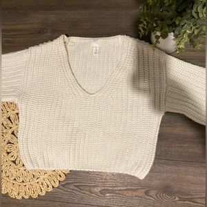 Chunky knit, v neck, sweater
